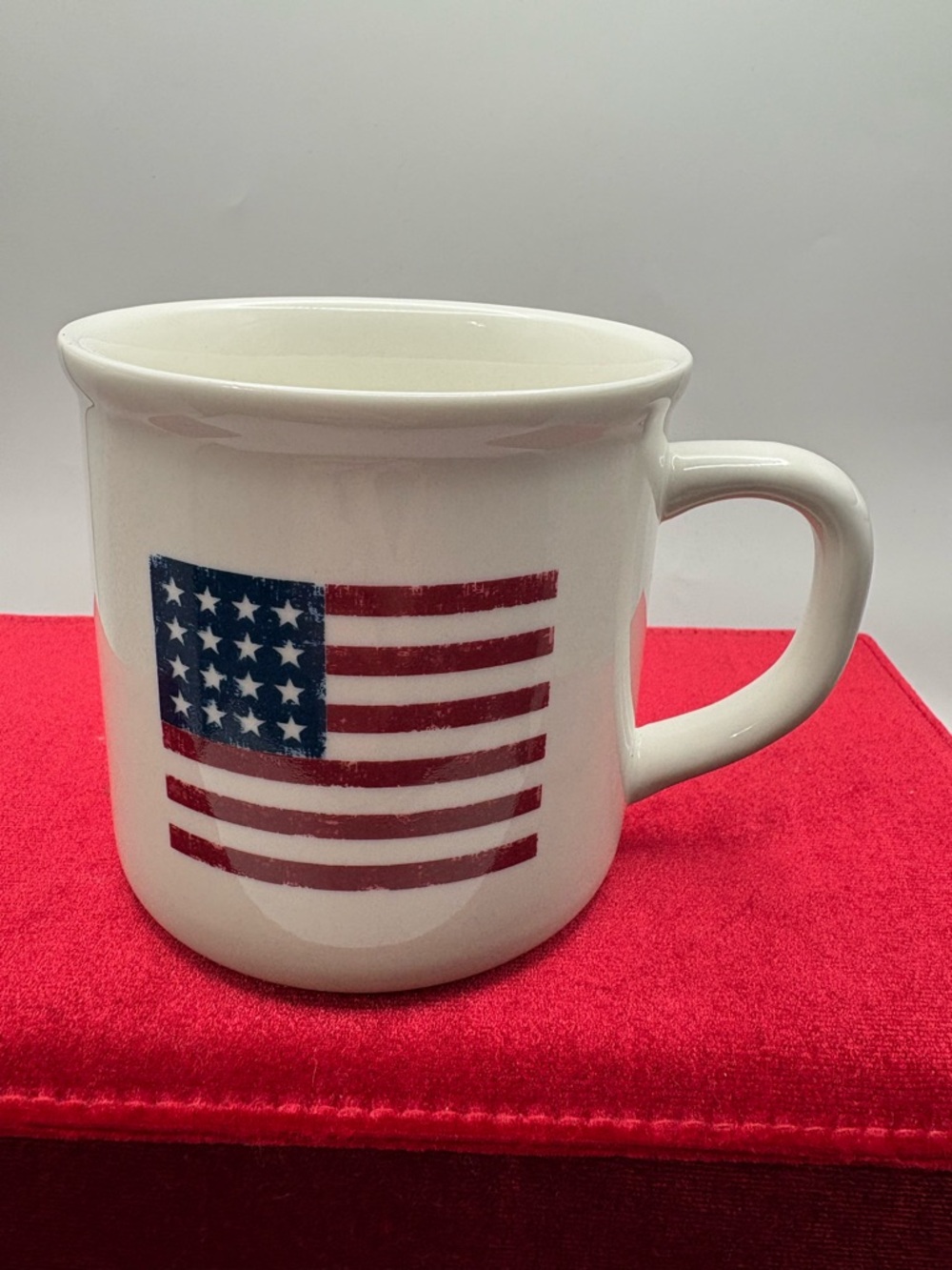 Pottery Barn American Flag Mug July 4th,Patriotic,Celebrate,USA 14OZ NEW